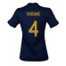 Frankrike Raphael Varane #4 Replika Hemma matchkläder Dam VM 2022 Korta ärmar